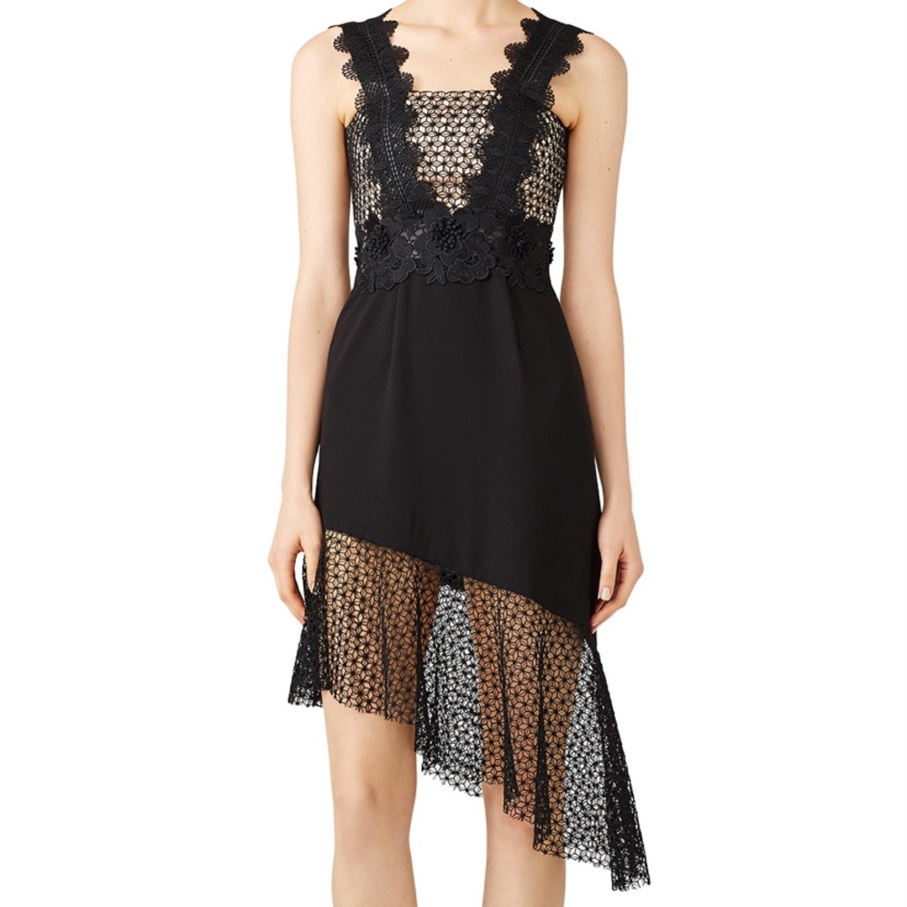 UnitedWood Asymmetrical Lace Dress